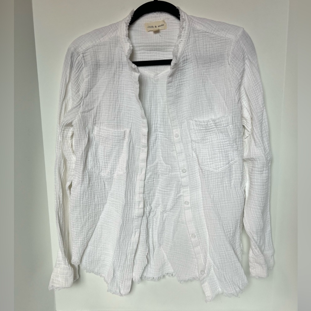 Cloth & Stone White Linen Button Down
